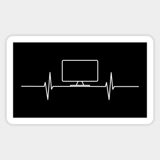 TV Heartbeat - White design Magnet